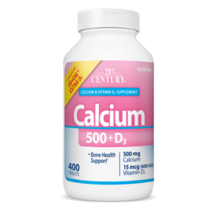 21st Century Calcium 500 + Extra D3 - Калций + D3 Разфасовка 400 tabs