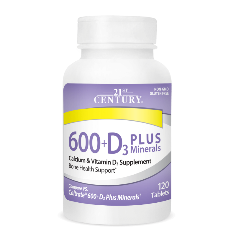 21st Century Calcium 600mg D3 Plus Minerals 12