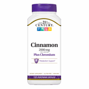 21st Century Cinnamon 2000mg + Chromium - Канела + Хром | 120 caps