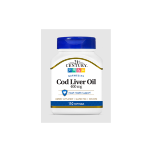 21st Century Cod Liver Oil 400mg - Norwegian - Масло от Черен Дроб на Треска, Разфасовка 110 sgels