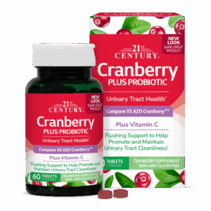 21st Century Cranberry Plus Probiotic - Червена Боровинка + Пробиотик, Разфасовка 60 tabs