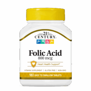 21st Century Folic Acid 800mcg - Фолиева Киселина, Разфасовка 180 tabs