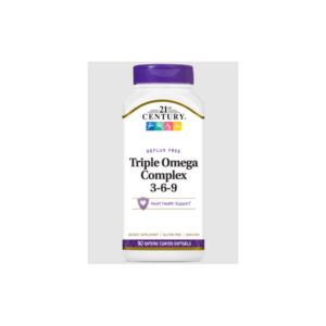 21st Century Triple Omega Complex 3-6-9 Reflux Free - Enteric Coated Softgels - Омега 3-6-9 Комплекс | 90 sgels