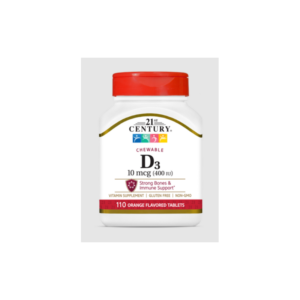 21st Century Vitamin D3 10mcg (400IU) - Chewable - Витамин D | 110 chew
