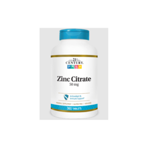 21st Century Zinc Citrate 50mg - Цинк, Разфасовка 360 tabs