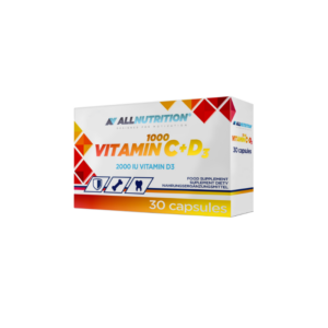 Allnutrition Vitamin C 1000 + D3 - Витамин C + D, Разфасовка 30 caps