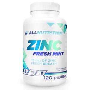 Allnutrition Zinc - Pastilles - Zinc, Strawberry Flavor, Pack of 120 pastilles