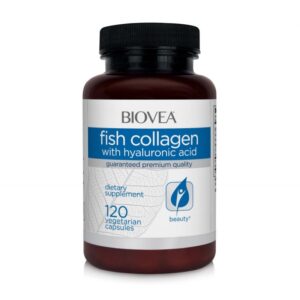 Biovea Fish Collagen & Hyaluronic Acid - Collagen + Hyaluronic Acid, Pack of 120 caps