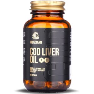 Grassberg Cod Liver Oil + A + D - Масло от Черен Дроб, Разфасовка 60 sgels