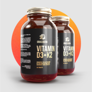 Grassberg Vitamin D3 + K2 - Витамин D3 + K2, Разфасовка 60 tabs