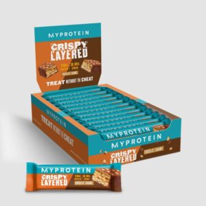 Myprotein Crispy Layered Bar - Протеинов Бар, Вкус Шоколад и карамел, Разфасовка 58g