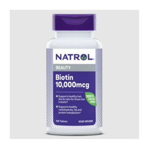 Natrol Biotin Maximum Strength 10,000mcg, Разфасовка 100 tabs