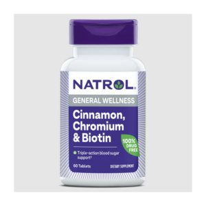 Natrol Cinnamon Chromium & Biotin - Антиоксидант, Разфасовка 60 tabs