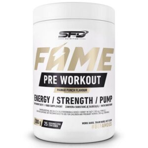 SFD Fame Pre Workout - Азотен Бустер, Вкус Манго, Разфасовка 300g