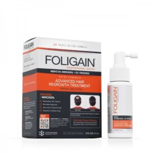FOLIGAIN® Комплекс за регенерация на косата за мъже с Minoxidil 5% & Trioxidil 5% (2oz) 59 ml