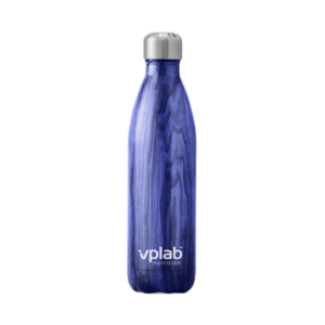 VPLab Metal Water Bottle - Blue Wood - Бутилка За Вода, Цвят Синьо Дърво, Разфасовка 500ml