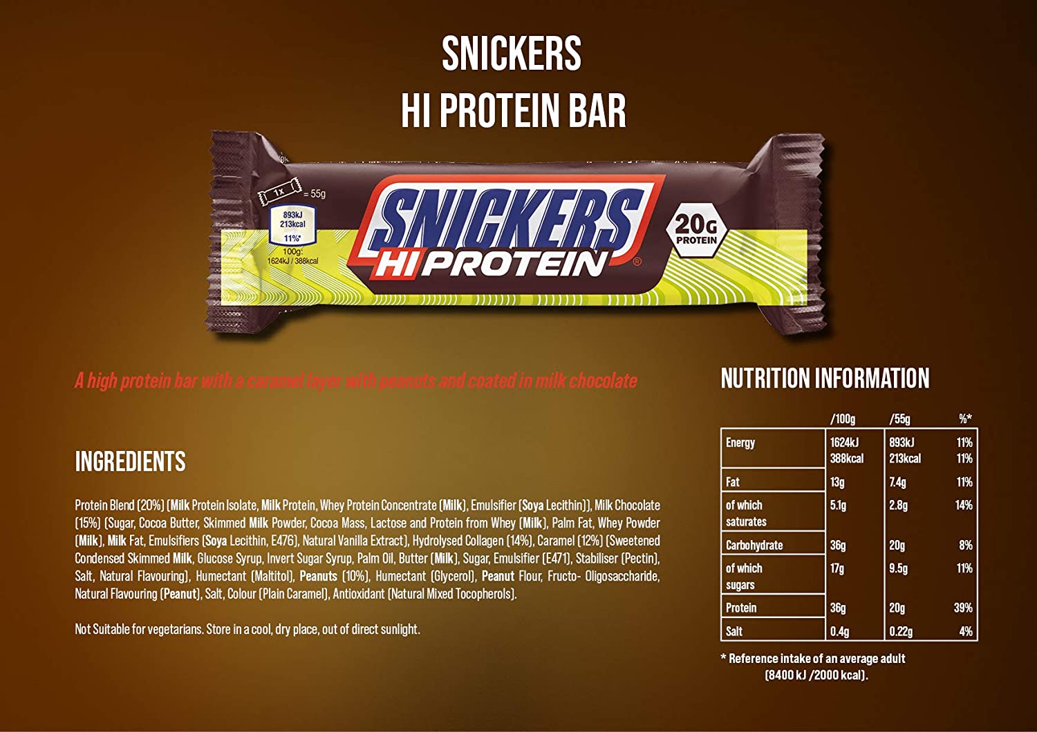 Mars Protein Snickers Hi Protein Bar Original 1